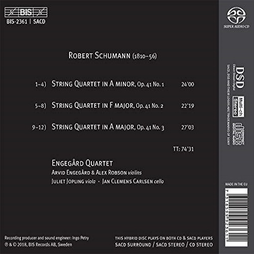 Engegard Quartet 슈만: 현악 사중주 1-3번 (Schumann: The String Quartets Nos.1-3)