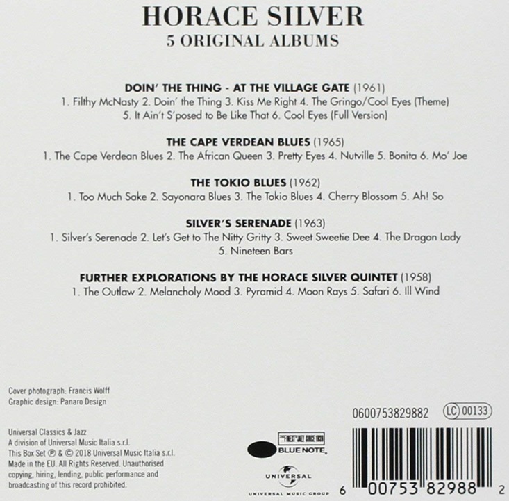Horace Silver (호레이스 실버) - 5 Original Albums