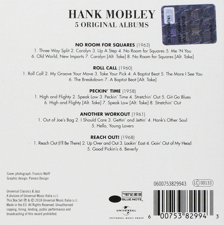 Hank Mobley (행크 모블리) - 5 Original Albums