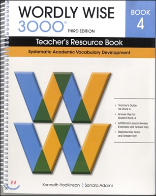 Wordly Wise 3000 : Book 04 Teacher&#39;s Resource Book, 3/E
