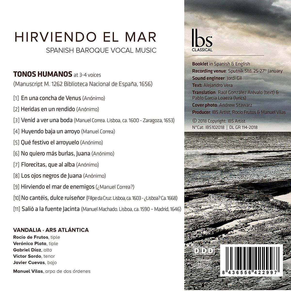 Vandalia / Ars Atlantica 스페인 바로크 보컬 음악 모음집 - 끓어오르는 바다 (Hirviendo El Mar - Spanish Baroque Vocal Music) 
