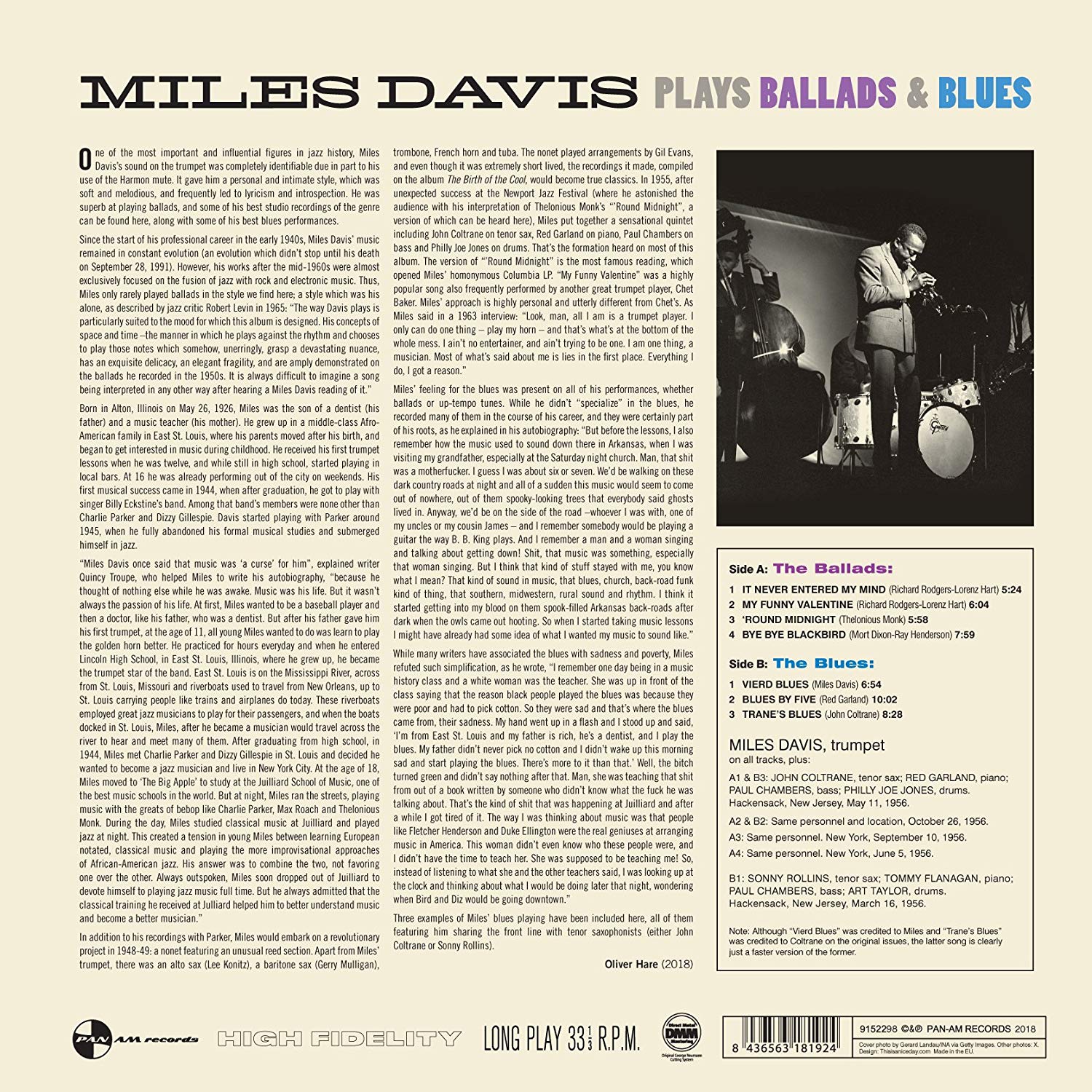 Miles Davis (마일스 데이비스) - Plays Ballads & Blues [LP]