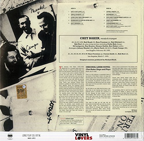 Chet Baker (쳇 베이커) - Sings and Plays [LP]