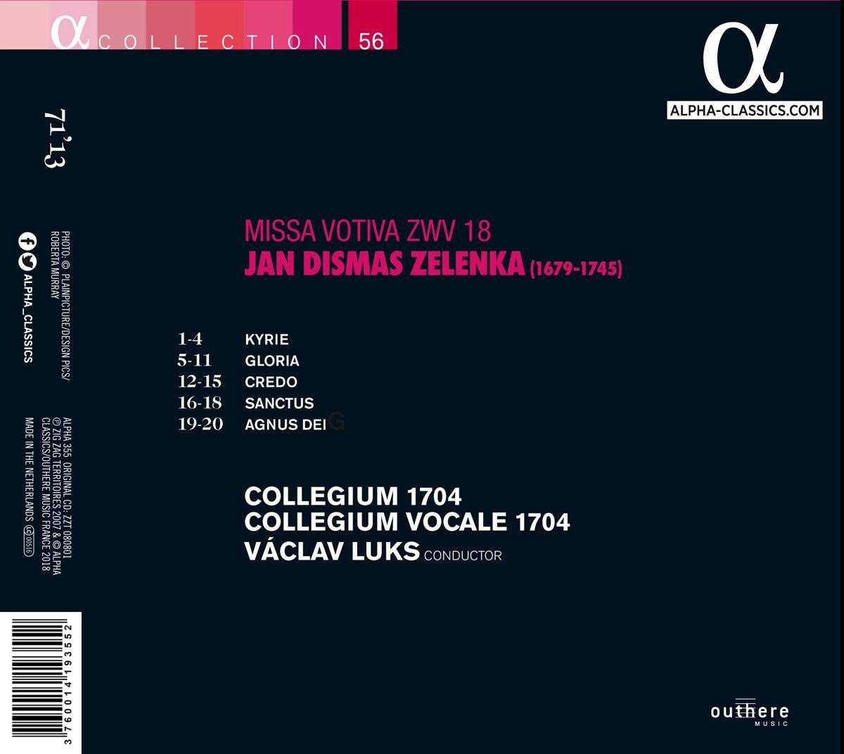 Vaclav Luks 젤렌카: 미사 보티바 (Zelenka: Missa Votiva ZWV 18) 바츨라프 룩스