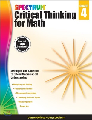 [중고-상] Spectrum Critical Thinking for Math, Grade 4: Volume 46