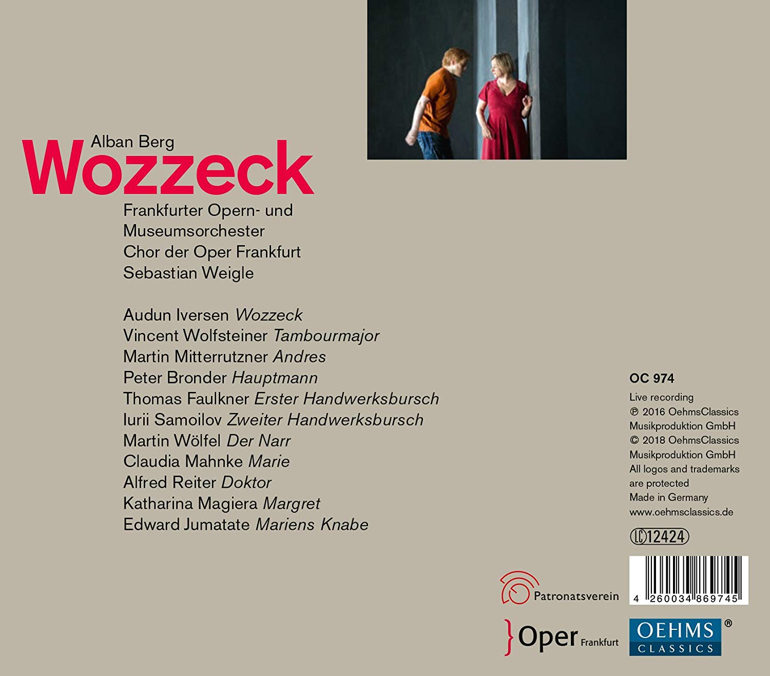 Sebastian Weigle 알반 베르크: 오페라 '보체크' (Alban Berg: Wozzeck) 세바스챤 바이글레