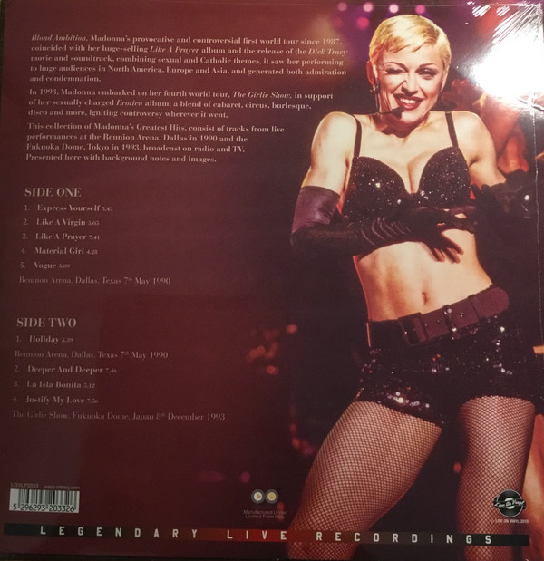 Madonna - Greatest Hits Live 마돈나 라이브 모음집 [LP]