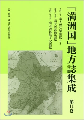 「滿洲國」地方誌集成  11 大同二年奉