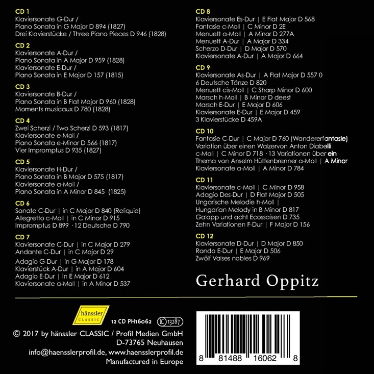 Gerhard Oppitz 게르하르트 오피츠 - 슈베르트: 피아노 작품집 (Schubert: Piano Works)