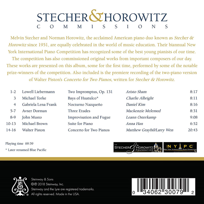 미국 작곡가들의 최신 피아노 작품들 (Stecher & Horowitz: Commissions)