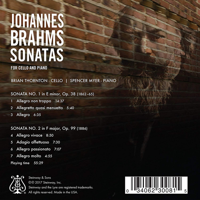 Brian Thornton 브람스: 첼로 소나타 1, 2번 (Brahms: Cello Sonatas)