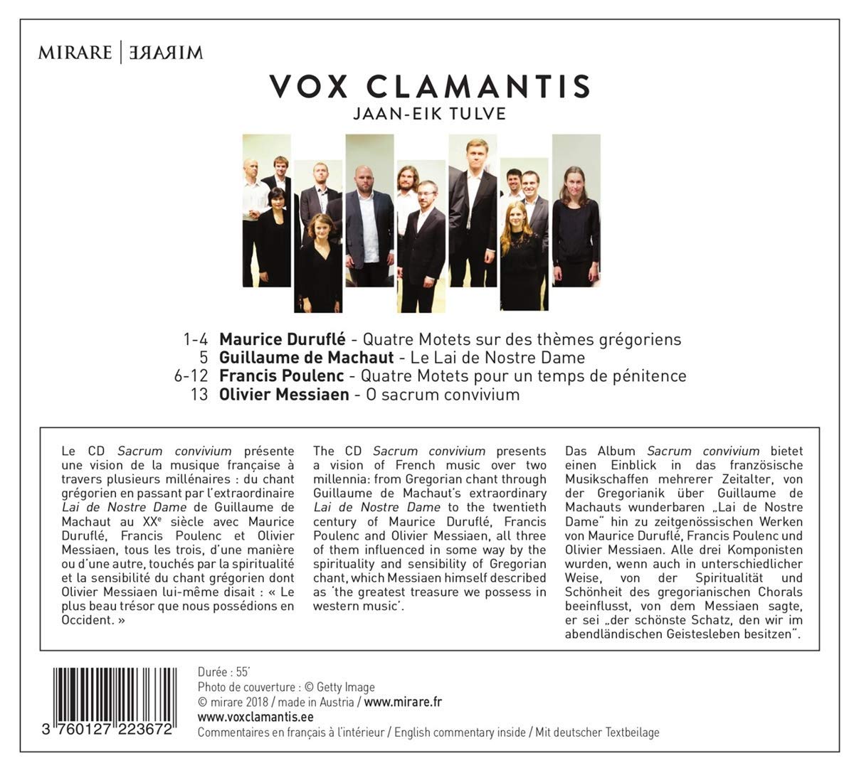 Vox Clamantis 그레고리오 성가 합창곡집 '오 거룩한 잔치여' (Sacrum Convivium) 복스 클라만티스