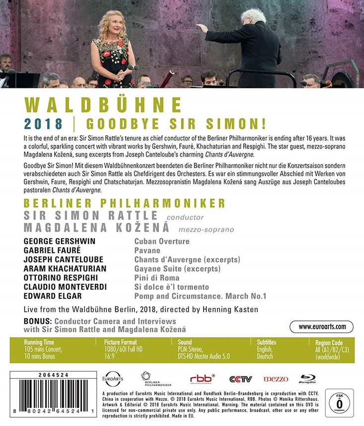 Simon Rattle 2018년 베를린 필 발트뷔네 콘서트 (Waldbuhne 2018 - Goodbye Sir Simon!)