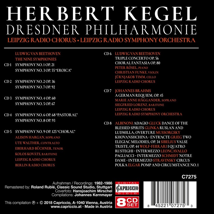 Herbert Kegel 헤르베르트 케겔 - 베토벤: 교향곡 전곡 / 브람스: 독일 레퀴엠