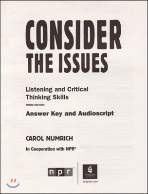 The Consider The Issues Answer Key