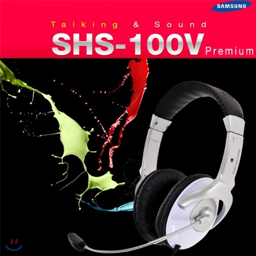 [삼성전자] SHS-100V Premium 헤드셋 / 음소거 / 볼륨조절 / 헤드밴드형 / 화이트 / MP3 / 음악감상