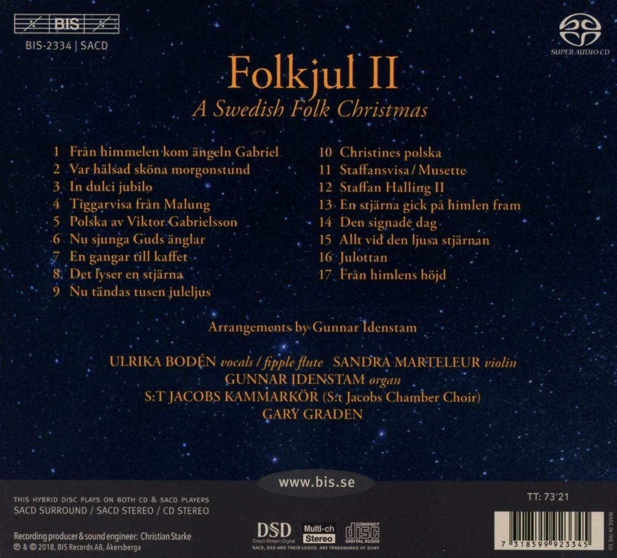 Gunnar Idenstam 스웨덴 민속 크리스마스 음악 2집 (Folkjul II - A Swedish Folk Christmas)