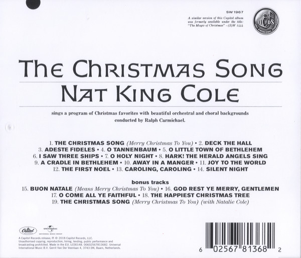 Nat King Cole - The Christmas Song  냇 킹 콜 크리스마스 앨범