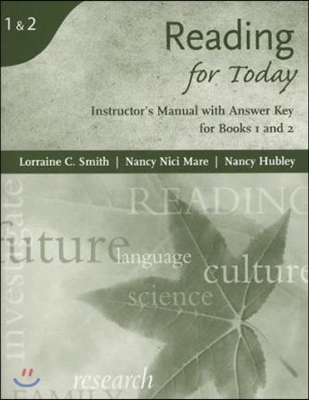 Reading for Today Series 1,2 : Instructor's Manual with Answer Key