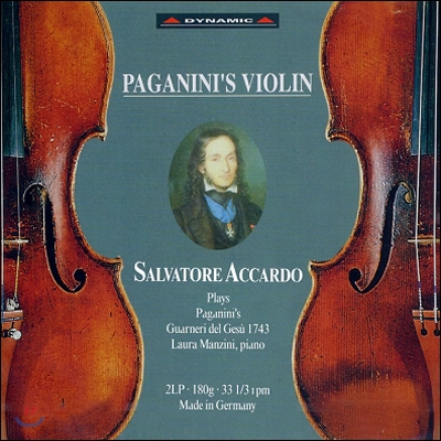 Salvatore Accardo 파가니니의 바이올린 - 살바토레 아카르도 (Paganini&#39;s Violin)[2LP]