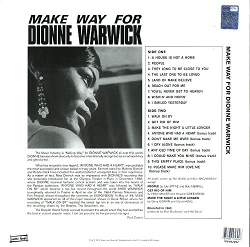 Dionne Warwick (디온 워웍) - Make Way For Dionne Warwick [Limited Edition LP]