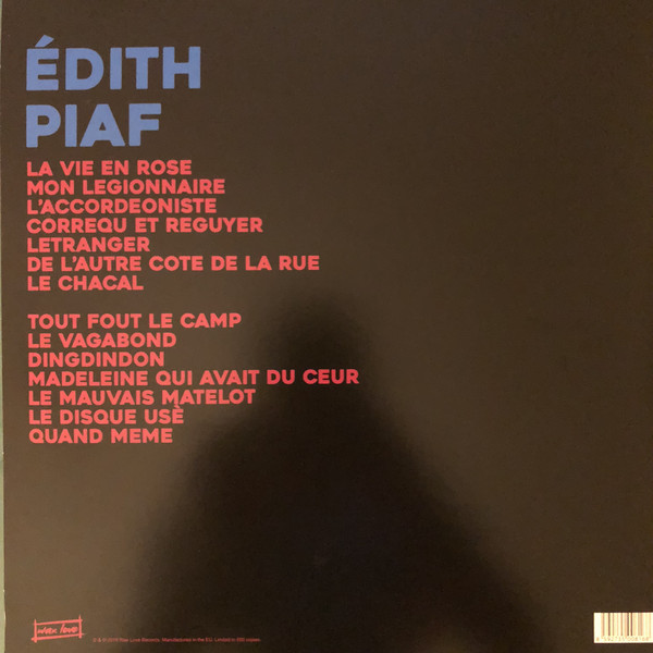 Edith Piaf (에디트 피아프) - Les Plus Belles Chansons [Limited Edition LP]