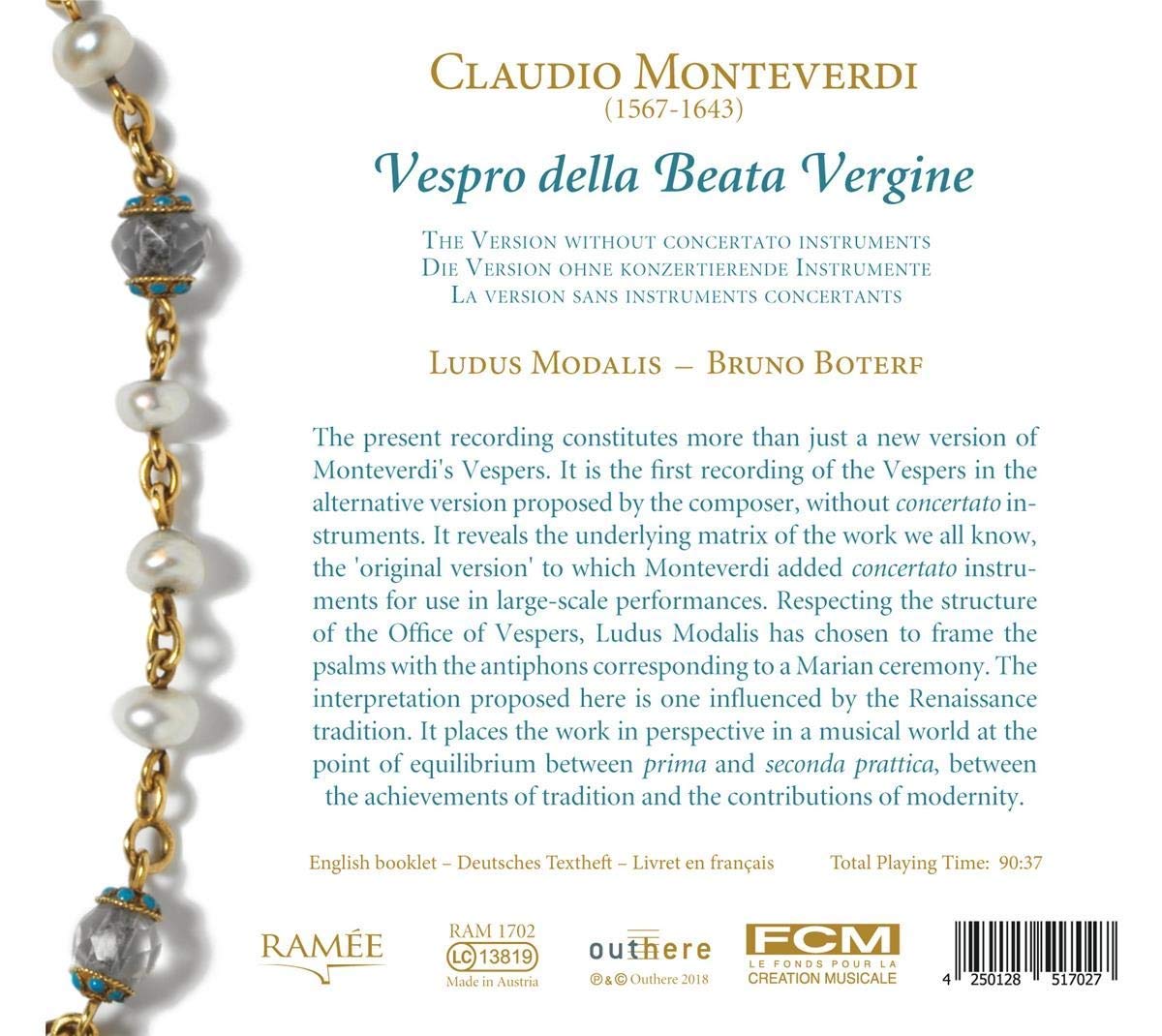Bruno Boterf 몬테베르디: 성모 마리아의 저녁기도 (Monteverdi: Vespro della beata Vergine)