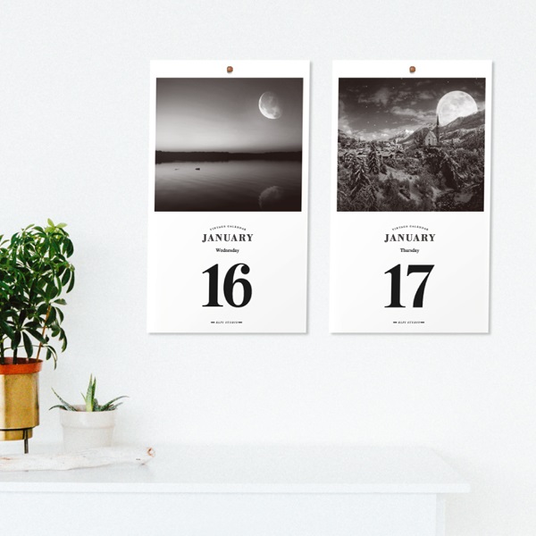 [365 days 일력] 2019 The Moon Daily Calendar