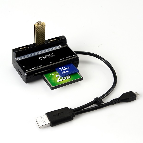 S/B NEXT-503OTG USB2.0 3포트 USB 허브 카드리더기 OTG 콤보