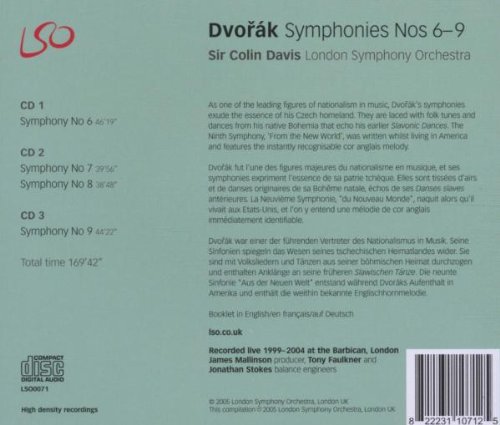 Colin Davis 드보르작: 교향곡 6-9번 (Dvorak: Symphonies Nos. 6-9)
