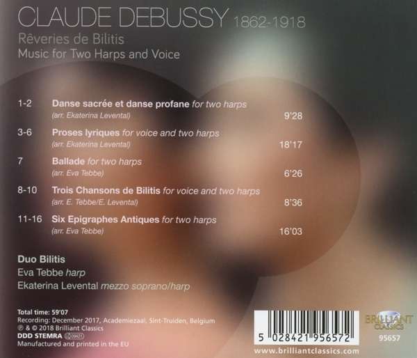 Duo Bilities 드뷔시: 두 대의 하프와 성악을 위한 작품집 (Debussy: Reveries de Bilitis 'Music For Two Harps And Voice')