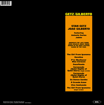 Stan Getz / Joao Gilberto (스탄 게츠, 주앙 질베르토) - Getz / Gilberto [LP]