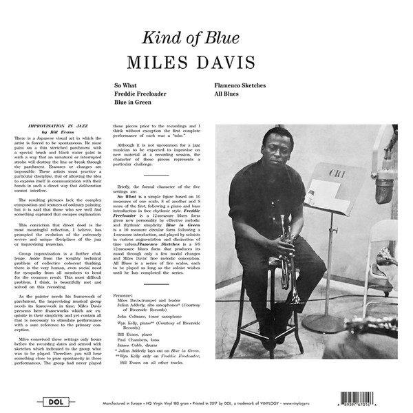 Miles Davis (마일즈 데이비스) - Kind Of Blue [픽처디스크 LP]