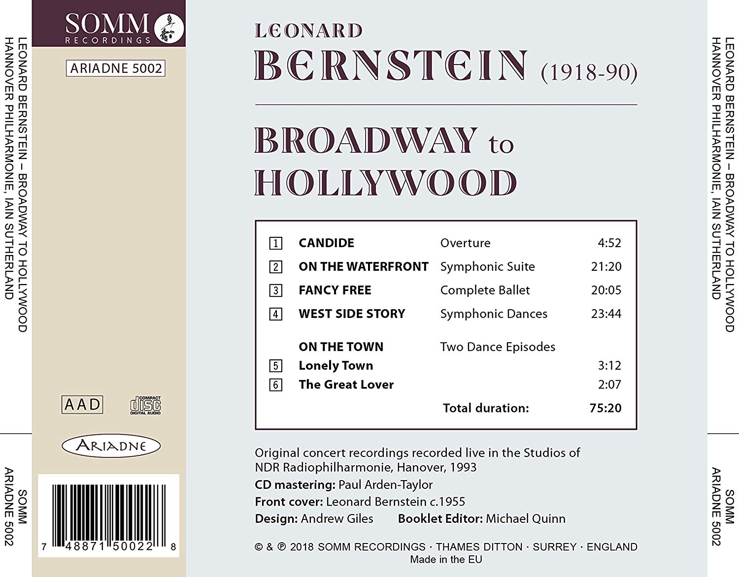 Iain Sutherland 번스타인: 브로드웨이 투 할리우드 (Bernstein: Broadway to Hollywood) 