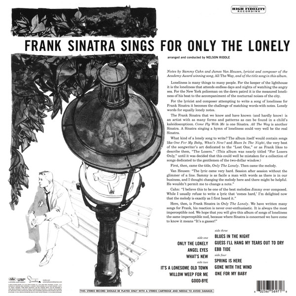 Frank Sinatra (프랭크 시나트라) - Sing For Only The Lonely [2LP]