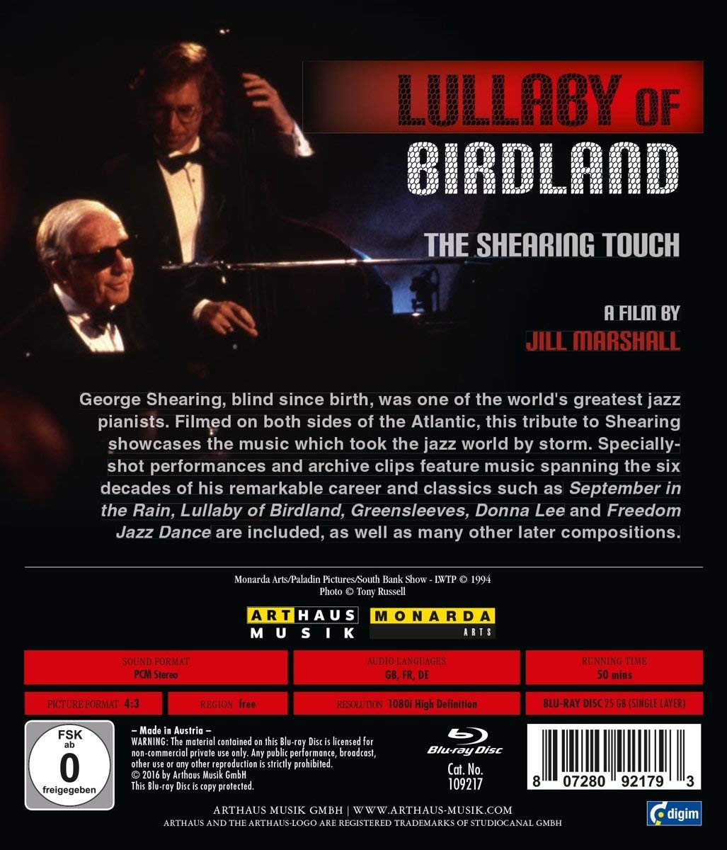 George Shearing 재즈 피아니스트 조지 셰어링 다큐멘터리 [감독: 질 마샬] (Lullaby of Birdland: The Shearing Touch - A Film by Jill Marshall)