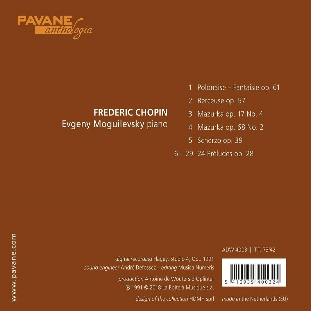 Evgeni Mogilevsky 쇼팽: 폴로네즈 환상곡, 스케르초, 24곡의 프렐류드 외 (Chopin: Polonaise-fantaisie, Scherzo, Preludes)