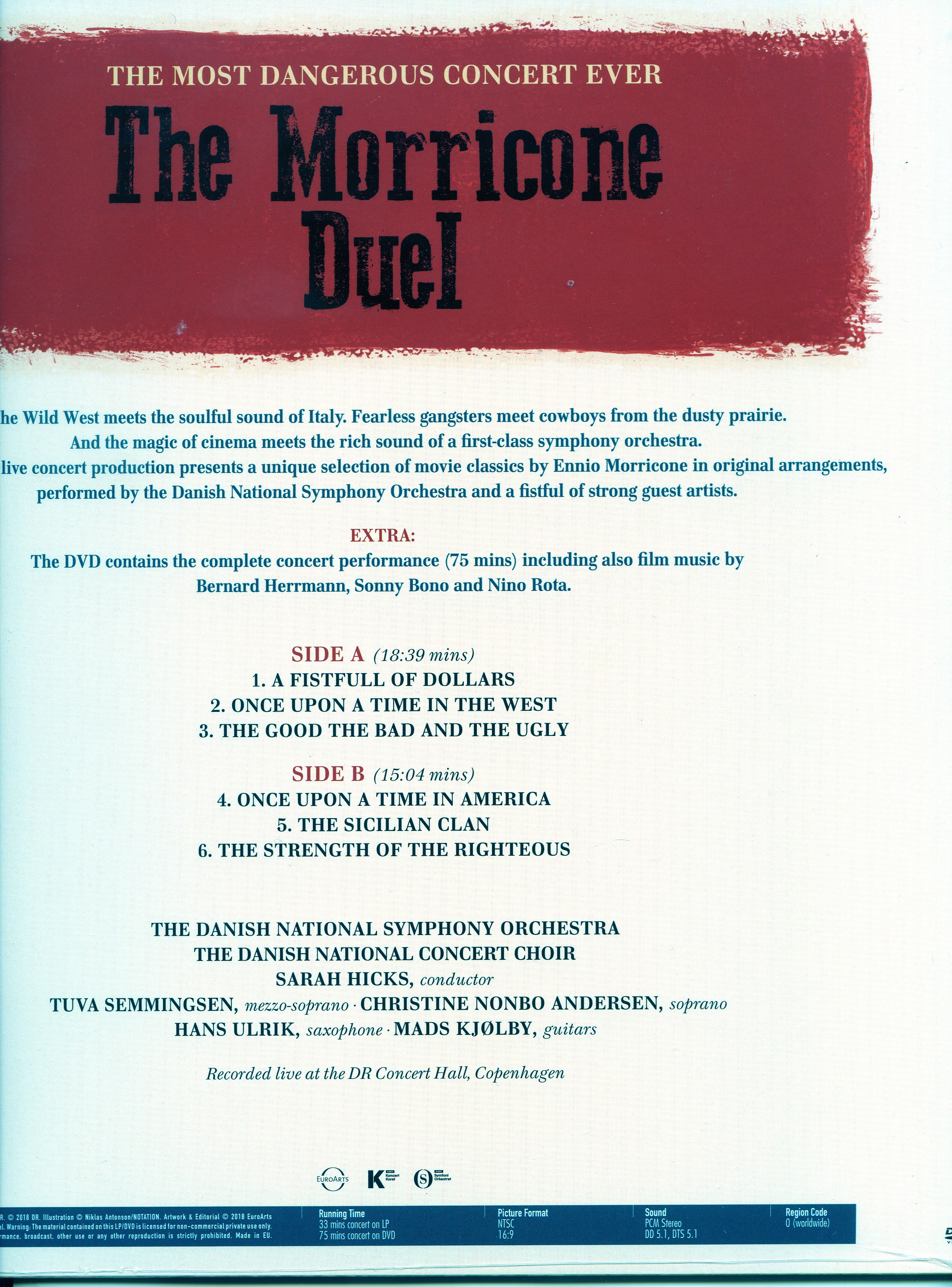 엔니오 모리꼬네 영화음악 콘서트 '가장 위험한 콘서트' (The Morricone Duel - The Most Dangerous Concert Ever) [LP+DVD]