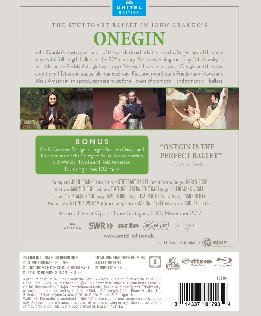 The Stuttgart Ballet 존 크랑코 `오네긴` (John Cranko's Onegin)