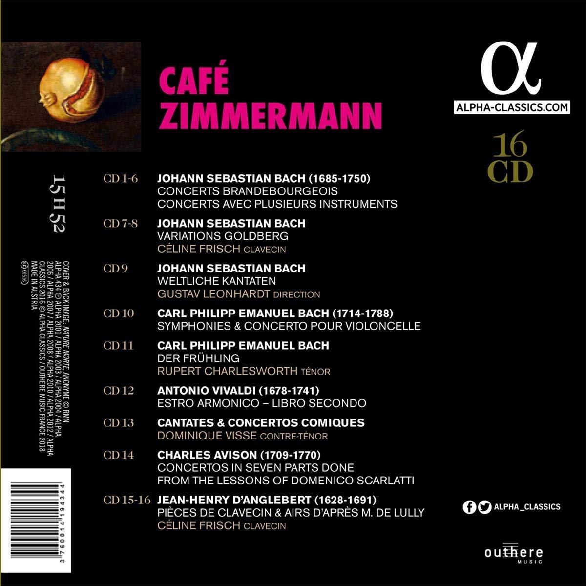 Cafe Zimmermann 카페 침머만 - 알파 녹음 전집 박스 (Cafe Zimmermann) 