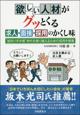 欲しい人材がグッとくる求人.面接.採用の