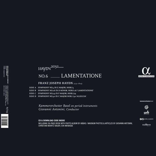 Giovanni Antonini 하이든 2032 프로젝트 6집 (Haydn 2032 - Lamentatione) [2LP+CD]