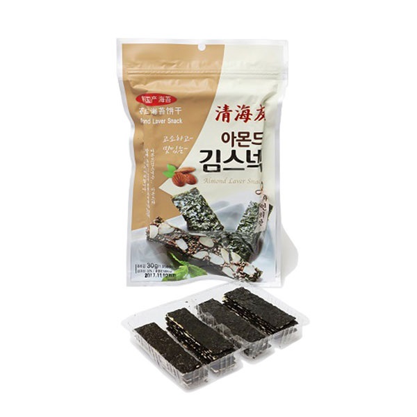 [청해우] 김스낵 고소하고 맛있는 아몬드 스낵김 x5팩