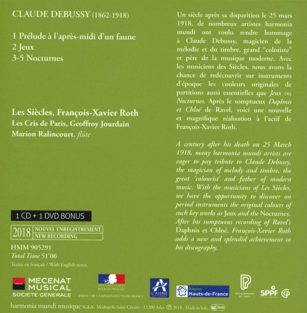 Francois-Xavier Roth 드뷔시 관현악 모음집 (Debussy: Nocturnes, Jeux, Prelude a l'apres-midi d'un faune)