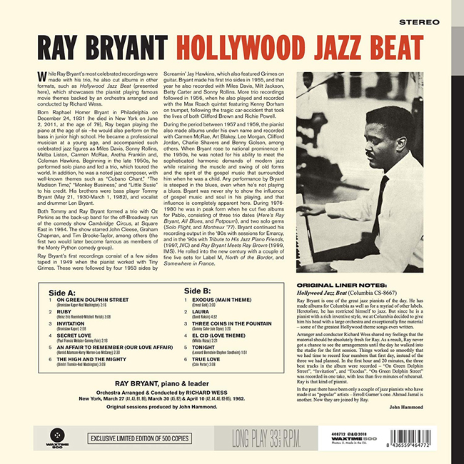 Ray Bryant (레이 브라이언트) - Hollywood Jazz Beat [LP]
