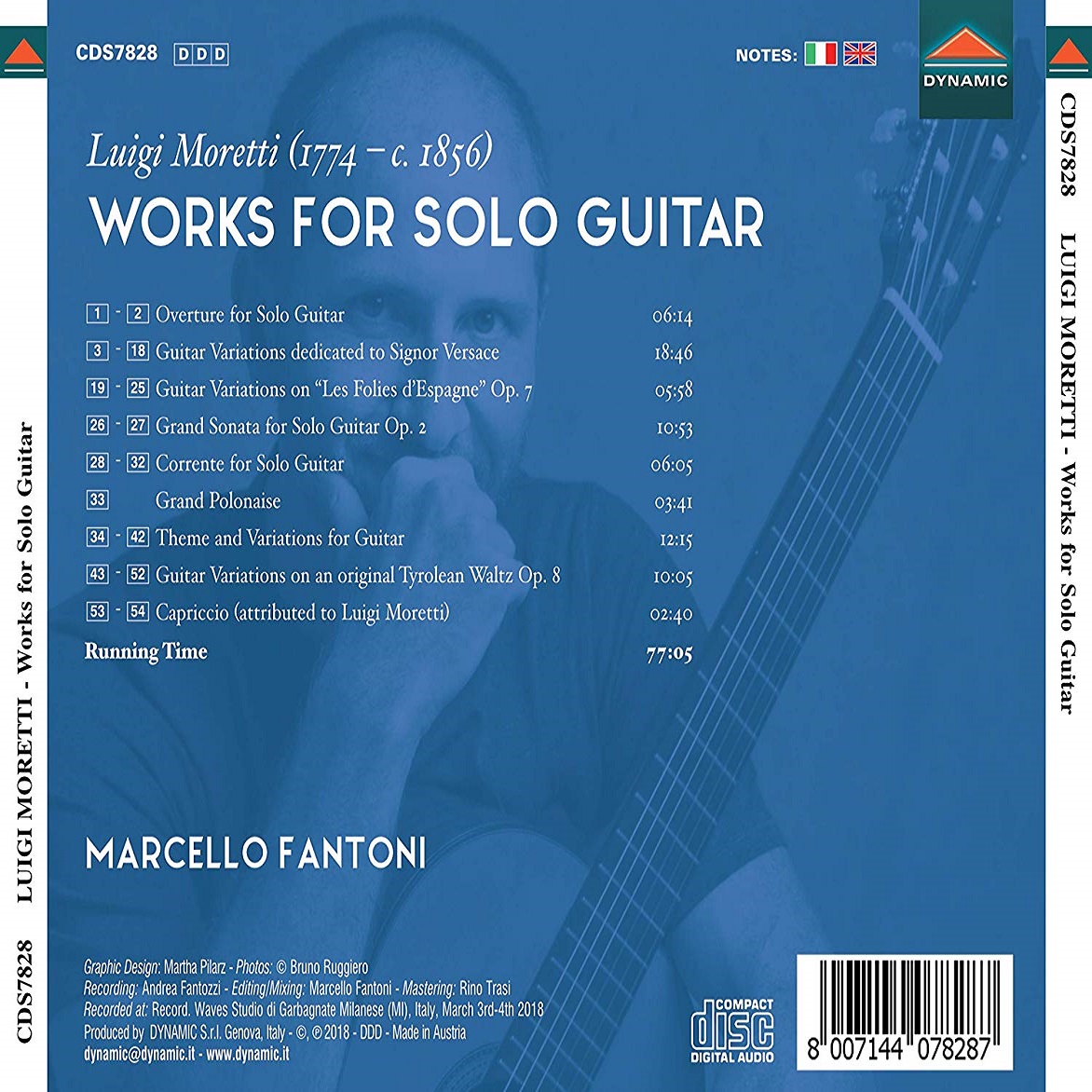 Marcello Fantoni 모레티: 기타 연주 모음집 (Moretti: Works For Solo Guitar)