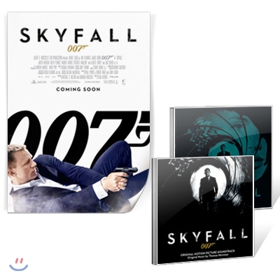 007 스카이폴 OST + 주제곡 "Skyfall" 아델 싱글 + 지관통에 담은 영화 오리지널 포스터