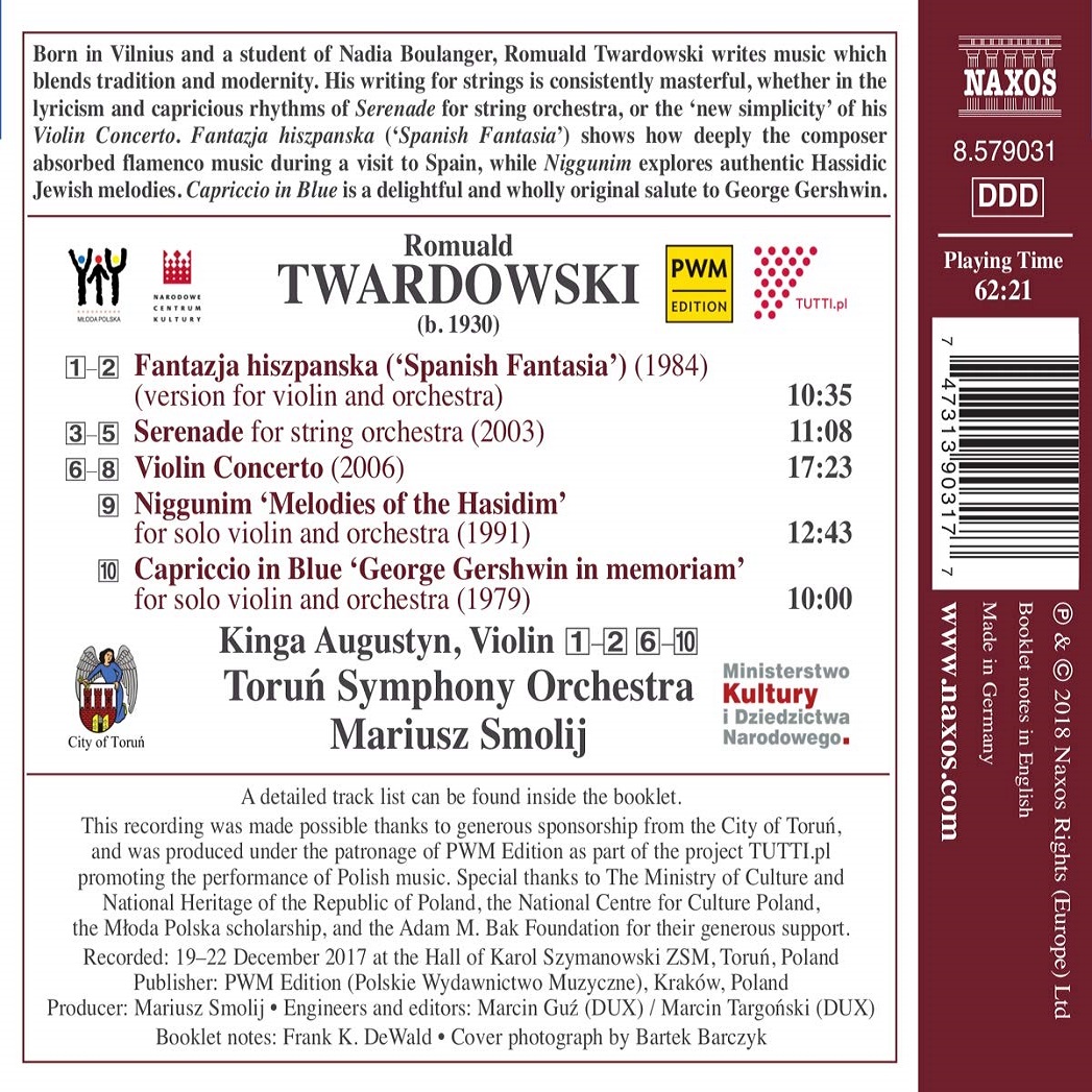 Kinga Augustyn 로무알드 트바로프스키: 관현악 작품집 (Twardowski: Violin Concerto)