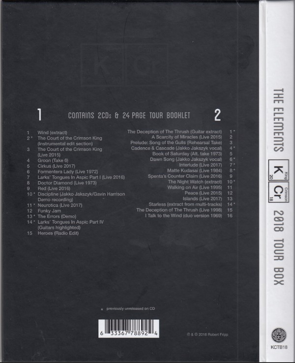 King Crimson (킹 크림슨) - The Elements Of King Crimson - 2018 Tour Box (Deluxe Edition)