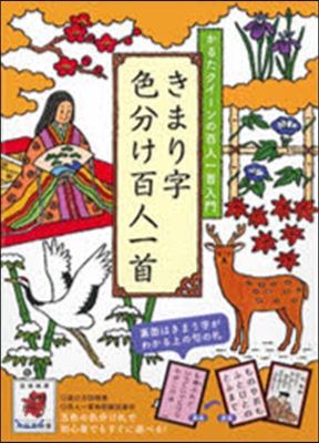 きまり字 色分け百人一首